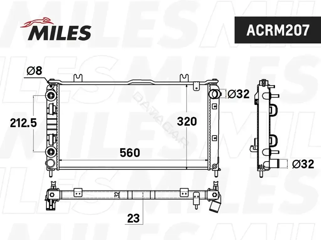Радиатор охлаждения MILES ACRM207
