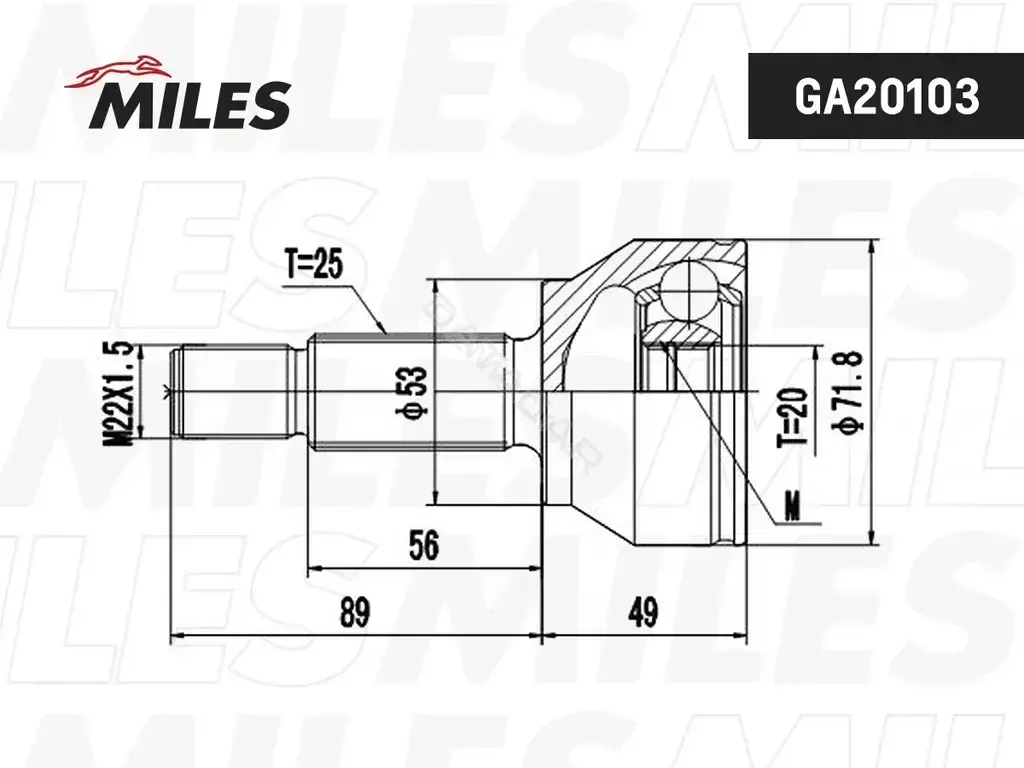 Шрус MILES GA20103