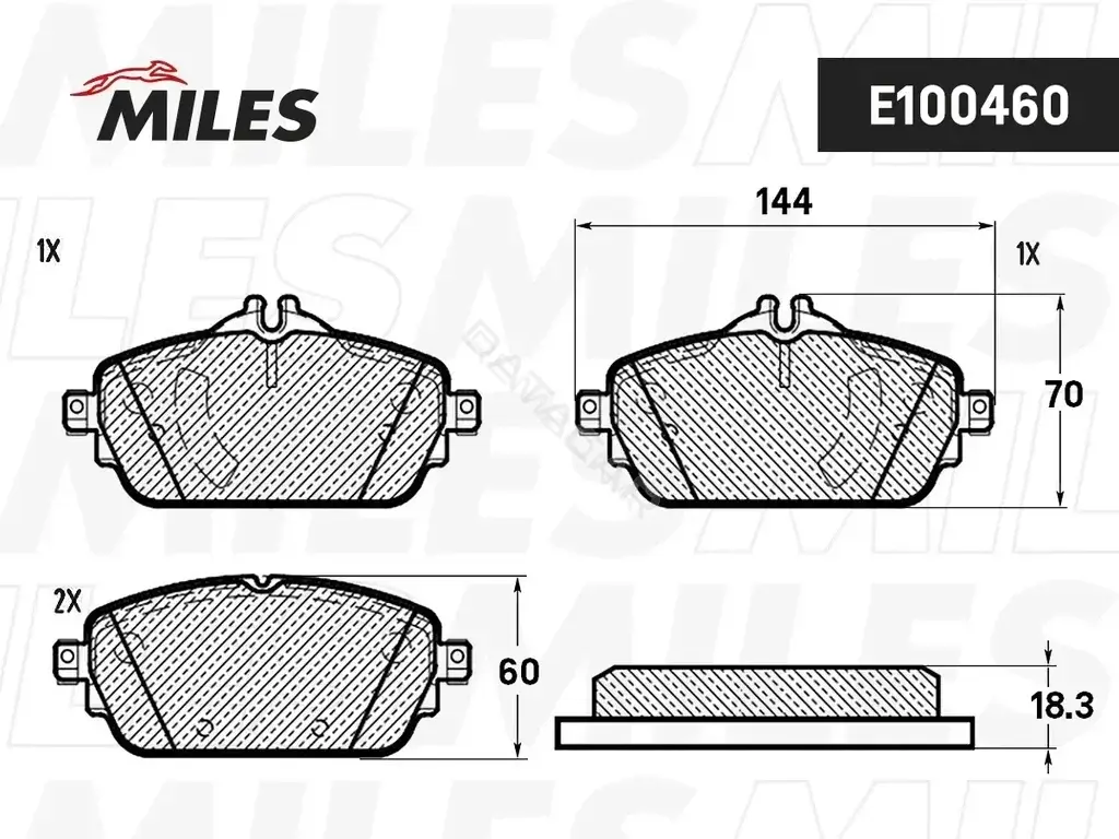 Тормозные колодки MILES E400460