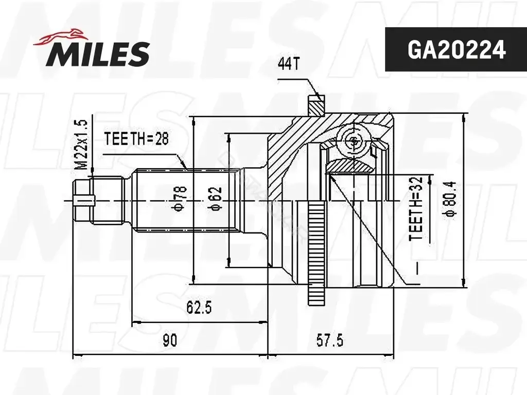 Шрус MILES GA20224