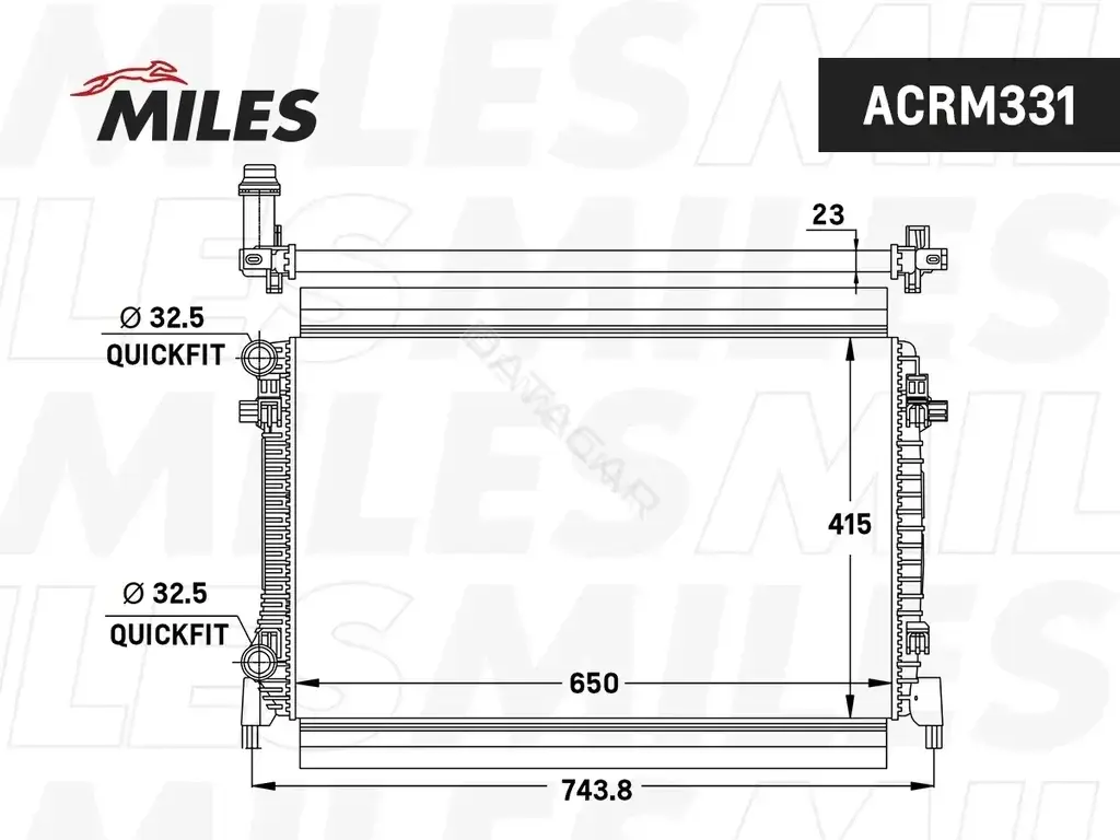 Радиатор охлаждения MILES ACRM331
