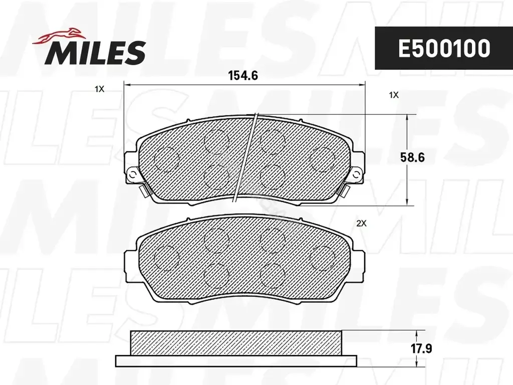 Тормозные колодки MILES E500100