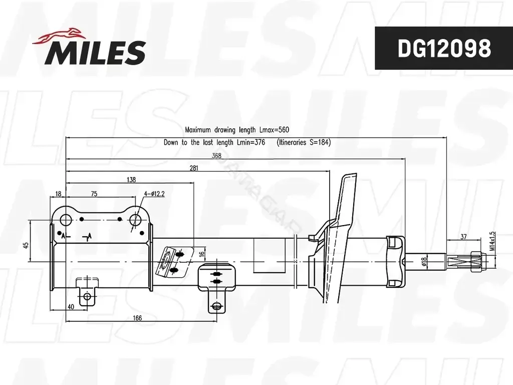Амортизаторы MILES DG12098