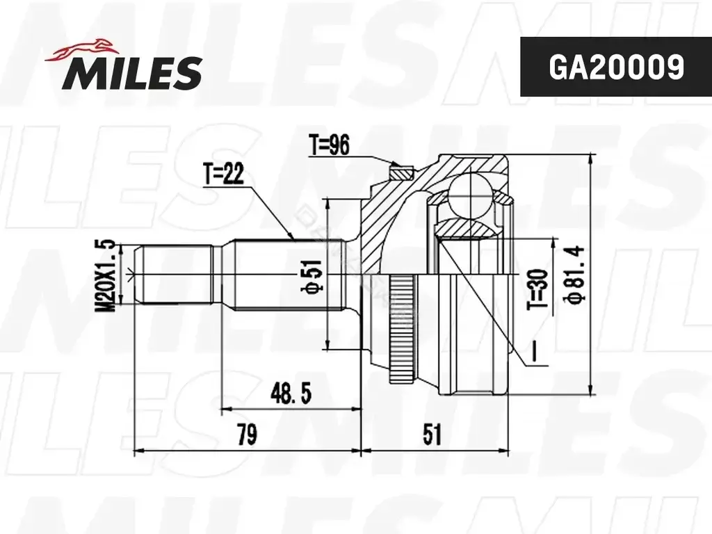 Шрус MILES GA20009
