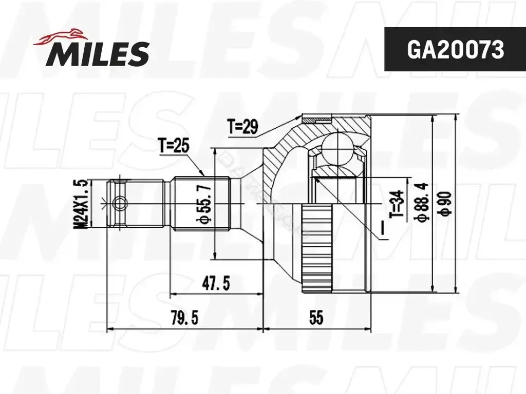 Шрус MILES GA20073