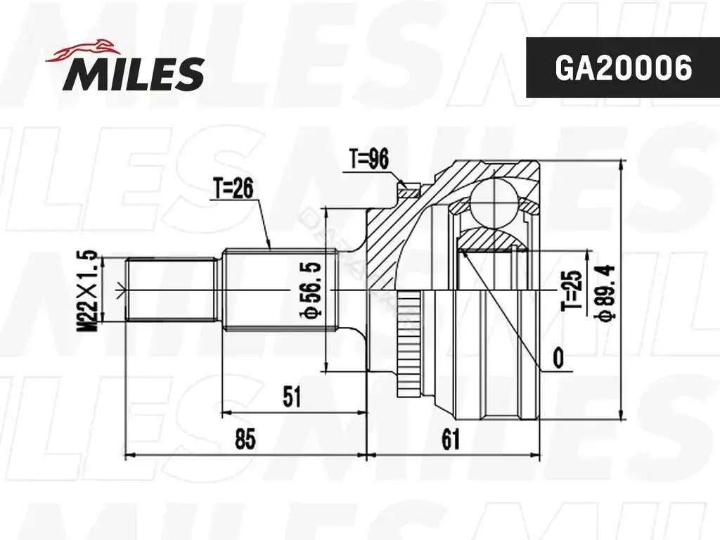 Шрус MILES GA20006