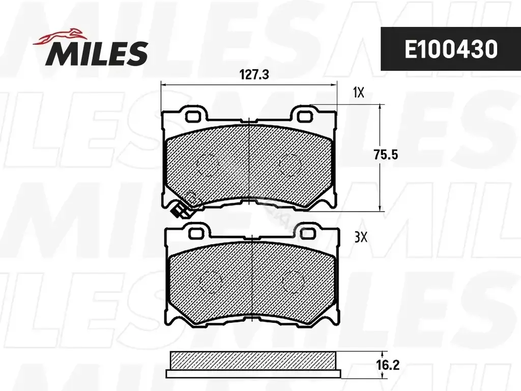 Тормозные колодки MILES E100430