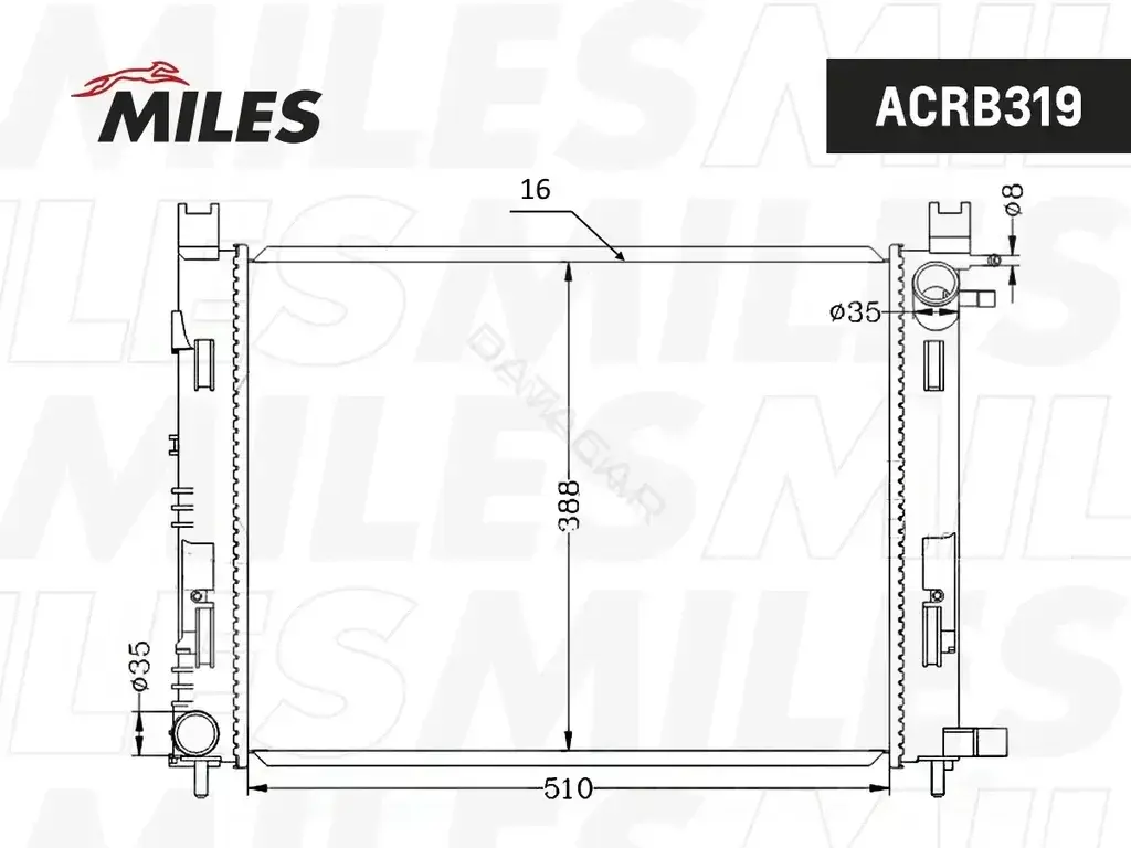 Радиатор охлаждения MILES ACRB319
