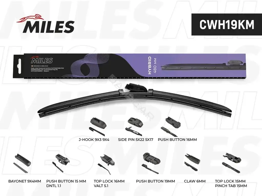 Щетки стеклоочистителя MILES CWH19KM