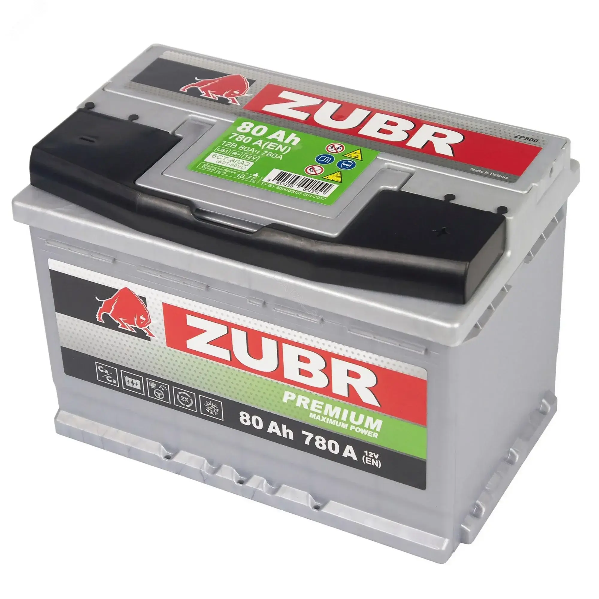 Аккумулятор ZUBR ZP800