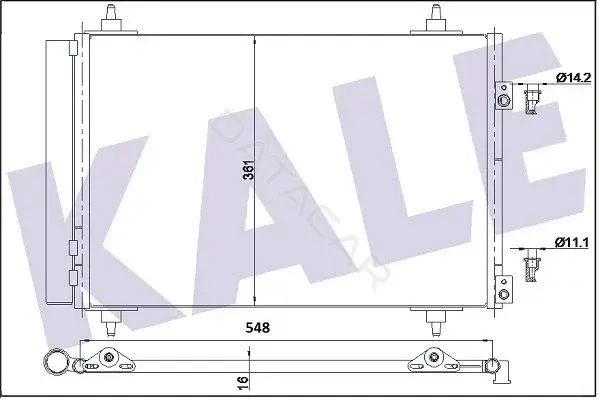 Радиатор кондиционера KALE 377200
