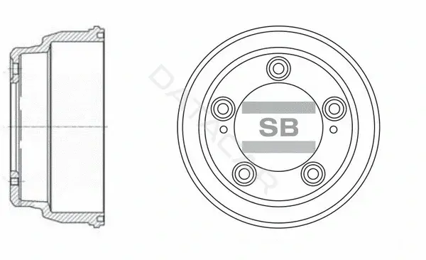 Тормозной барабан Hi-Q SD1035