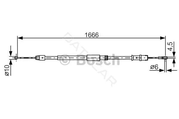 Трос ручника BOSCH 1987482032