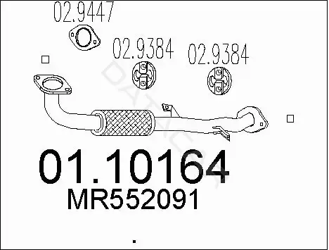 Глушитель выхлопных газов MTS 01.10164