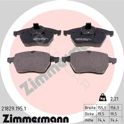 Тормозные колодки ZIMMERMANN 21829.195.1