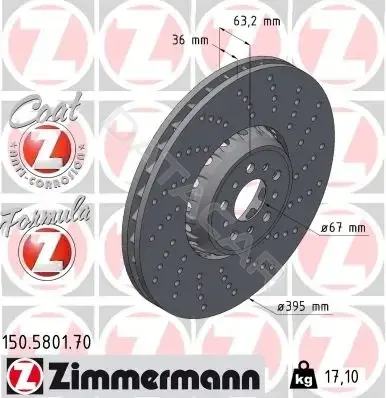 Тормозные диски ZIMMERMANN 150.5801.70
