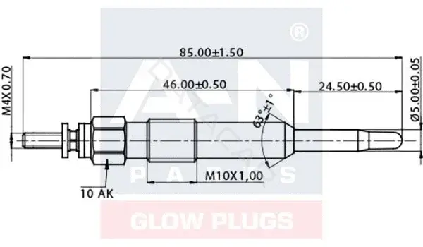 Свечи накала A-N PARTS A-N084184