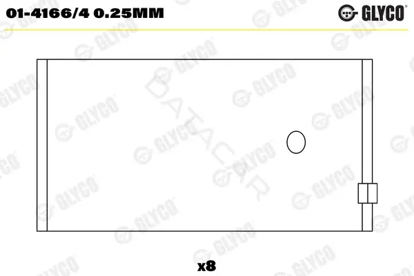 Вкладыши шатунные GLYCO 01-4166/40.25mm