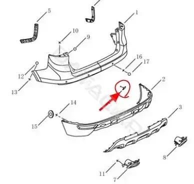Заглушка буксировочного крюка GEELY 6044005800