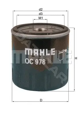 Масляный фильтр KNECHT/MAHLE OC978