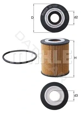 Масляный фильтр KNECHT/MAHLE OX1237D