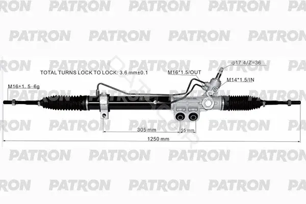 Рулевая рейка PATRON PSG3127