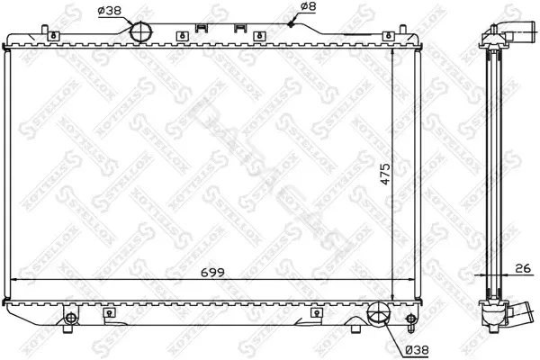 Радиатор охлаждения STELLOX 10-26386-SX