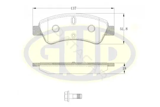 Тормозные колодки GUD GBP084010