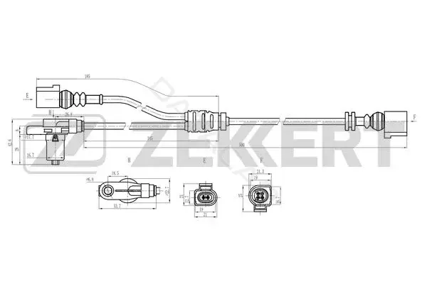 Датчик АБС ZEKKERT SE-6239