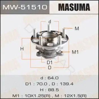 Подшипник ступицы MASUMA MW-51510