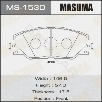 Барабанные колодки MASUMA MS-1530