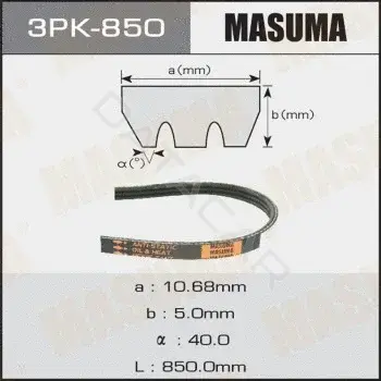 Ремень ручейковый MASUMA 3PK-850