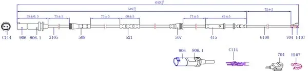 Датчик износа тормозных колодок Hi-Q SWS1601