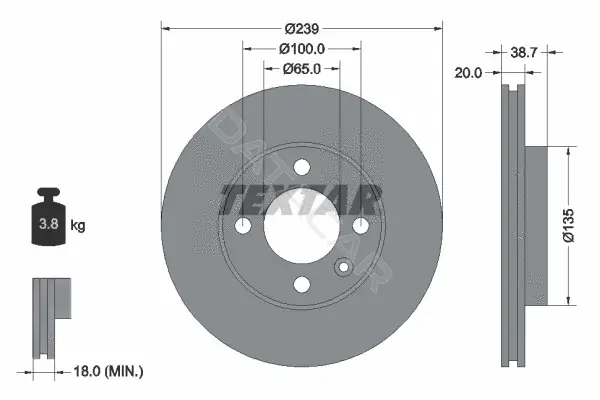 Тормозные диски TEXTAR 92012103