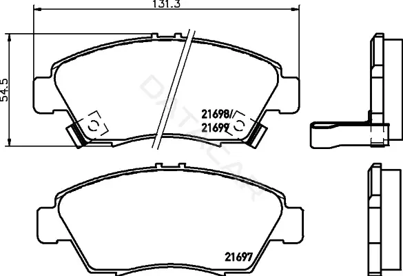 Тормозные колодки BEHR/HELLA/PAGID 8DB355016-521