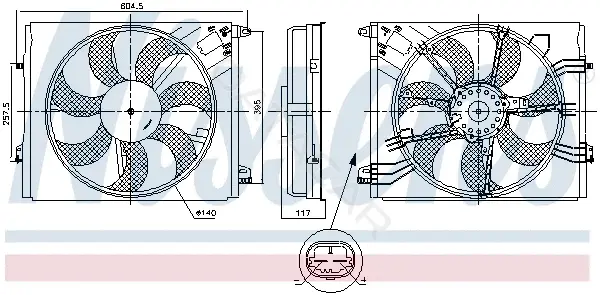 Вентилятор радиатора NISSENS 850050