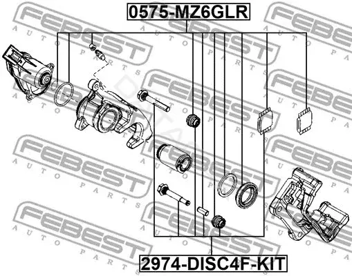 Ремкомплект суппорта FEBEST 0575-MZ6GLR