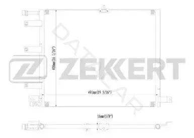 Радиатор кондиционера ZEKKERT MK-3075