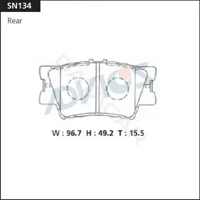 Тормозные колодки ADVICS SN134