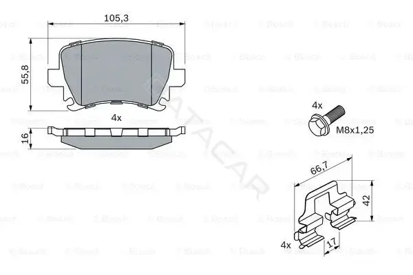 Тормозные колодки BOSCH 0986494595