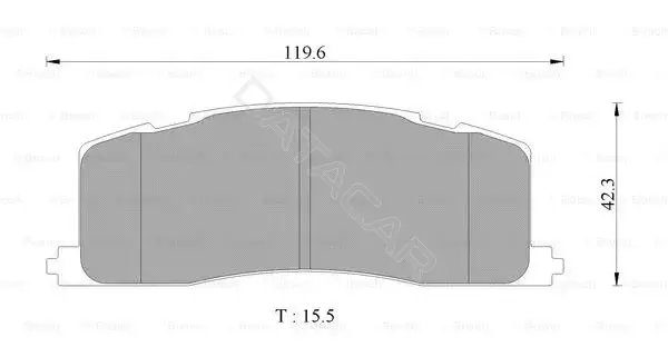 Тормозные колодки BOSCH 0986AB2075