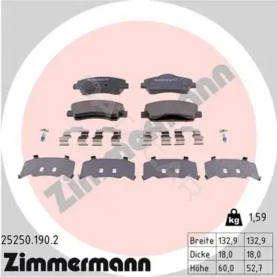 Тормозные колодки ZIMMERMANN 25250.190.2