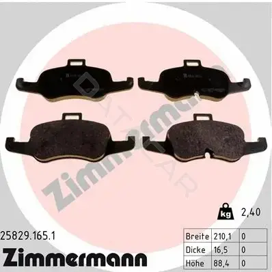 Тормозные колодки ZIMMERMANN 25829.165.1
