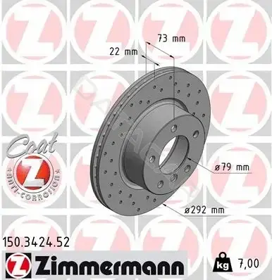 Тормозные диски ZIMMERMANN 150.3424.52