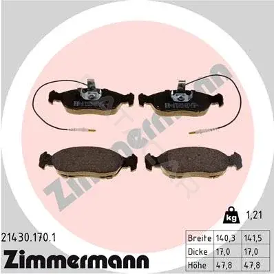 Тормозные колодки ZIMMERMANN 21430.170.1