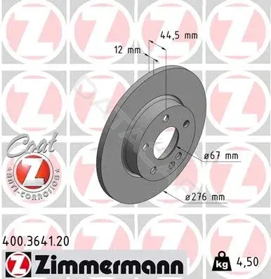 Тормозные диски ZIMMERMANN 400.3641.20