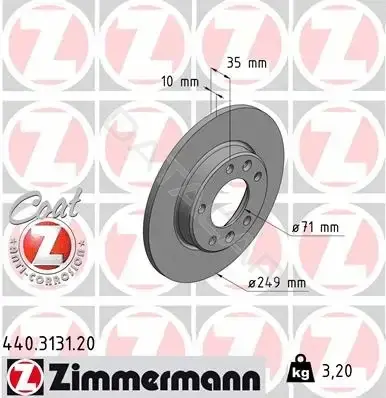 Тормозные диски ZIMMERMANN 440.3131.20
