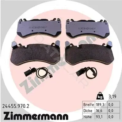 Тормозные колодки ZIMMERMANN 24455.970.2