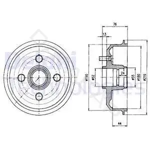 Тормозной барабан DELPHI BF229