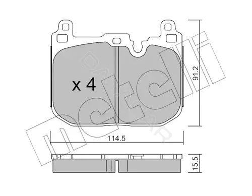 Тормозные колодки METELLI 22-1015-4